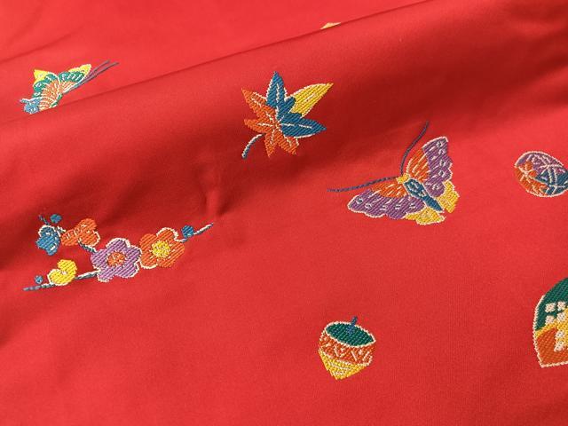平和屋着物●西陣 川島織物 九寸名古屋帯 玩具花蝶文 正絹 逸品 CABI4307vp
