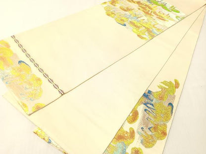 平和屋着物●龍村平蔵製　六通柄　本袋帯　松籟錦　金銀糸　正絹　逸品　CABI4310vp