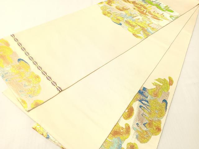 平和屋着物●龍村平蔵製　六通柄　本袋帯　松籟錦　金銀糸　正絹　逸品　CABI4310vp