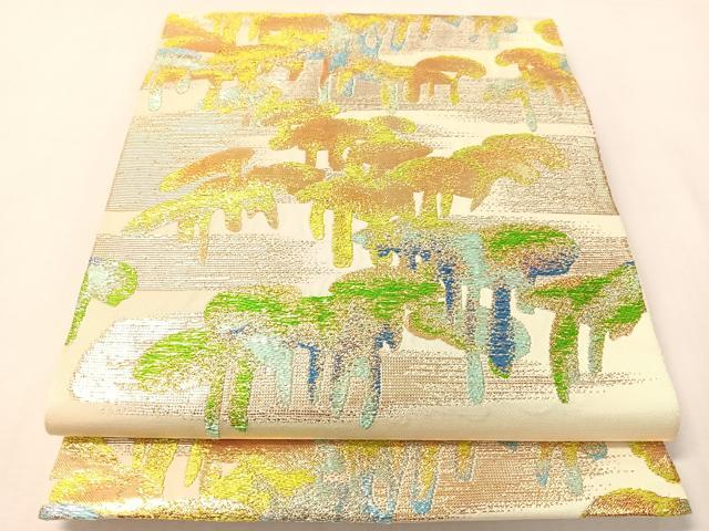 平和屋着物●龍村平蔵製　六通柄　本袋帯　松籟錦　金銀糸　正絹　逸品　CABI4310vp
