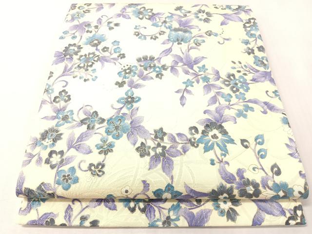 平和屋着物●全通柄京袋帯　更紗唐草文　乱菊地紋　金彩　正絹　逸品　CABI4313vp