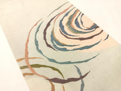 平和屋着物●総刺繍　太鼓柄袋帯　紬地　水面文様　正絹　逸品　CABI4315vp