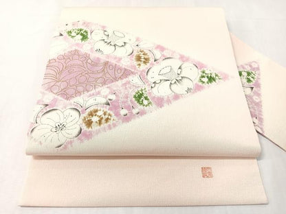 平和屋着物●日本工芸会正会員　絞りの小倉　辻が花の建亮　小倉建亮　九寸名古屋帯　辻が花　手描き　正絹　逸品　CABI4317vp