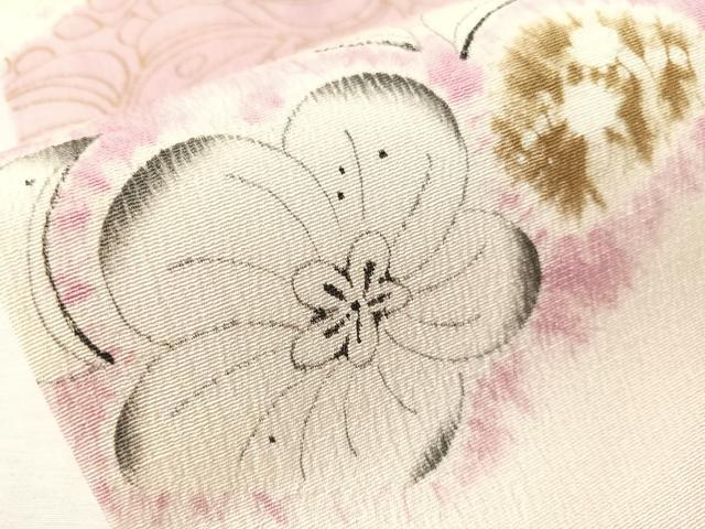 平和屋着物●日本工芸会正会員　絞りの小倉　辻が花の建亮　小倉建亮　九寸名古屋帯　辻が花　手描き　正絹　逸品　CABI4317vp