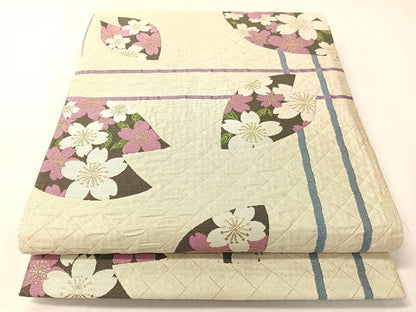 平和屋着物●両面　六通柄袋帯　紫野美術工芸　舞桜　猿　金糸　正絹　逸品　CABI4325vp