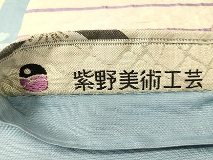 平和屋着物●両面　六通柄袋帯　紫野美術工芸　舞桜　猿　金糸　正絹　逸品　CABI4325vp