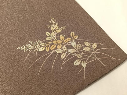 平和屋着物●太鼓柄袋帯　夢蒔絵　金彩　銀通し地　正絹　逸品　CABI4326vp