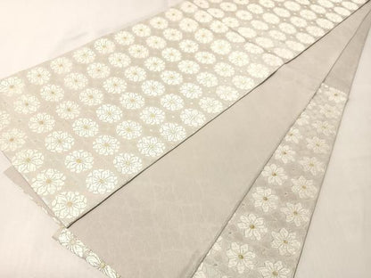 平和屋着物●六通柄袋帯　有職唐織　花尽くし　金銀糸　正絹　逸品　CABI4329vp