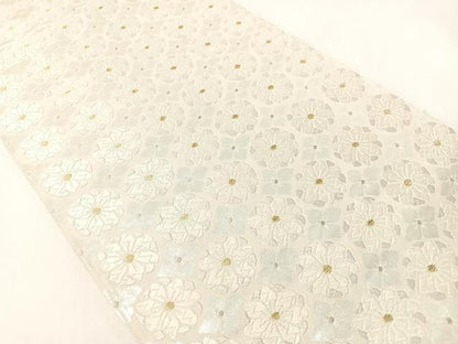 平和屋着物●六通柄袋帯　有職唐織　花尽くし　金銀糸　正絹　逸品　CABI4329vp