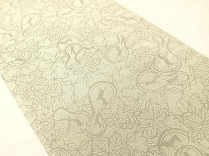 平和屋着物●人間国宝　南部芳松　突彫り　全通柄袋帯　創作絵図　瓢箪に駒　正絹　逸品　CABI4330vp