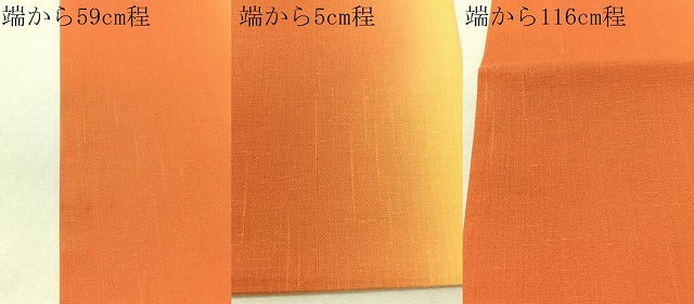 平和屋着物●竺仙鑑製　半幅帯　紬地　霞間道　綿　逸品　未使用　CABI4341vp