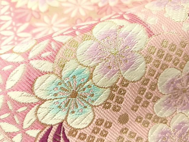 平和屋着物●西陣　樹謹製　六通柄袋帯　唐織　夢想花　金糸　証紙付き　正絹　逸品　CABI4345vp