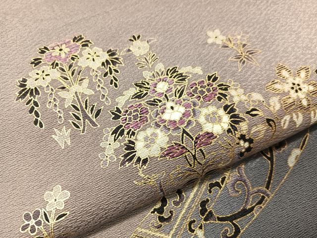 平和屋着物●太鼓柄袋帯　刺繍　動物花唐草文　金彩　正絹　逸品　CABI4352vp