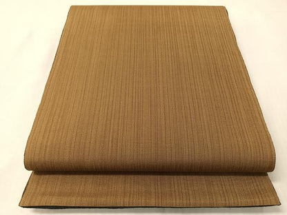 平和屋着物▽両面　全通柄袋帯　スリーシーズン　春夏秋　絞り　よろけ縞　正絹　逸品　未使用　CABI4358vp
