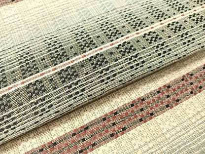 平和屋着物●八寸名古屋帯　花織　横段文　正絹　逸品　CABI4373vp