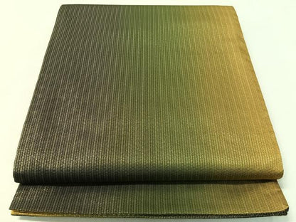 平和屋着物●両面　全通柄袋帯　霞文　金糸　正絹　逸品　CABI4375vp
