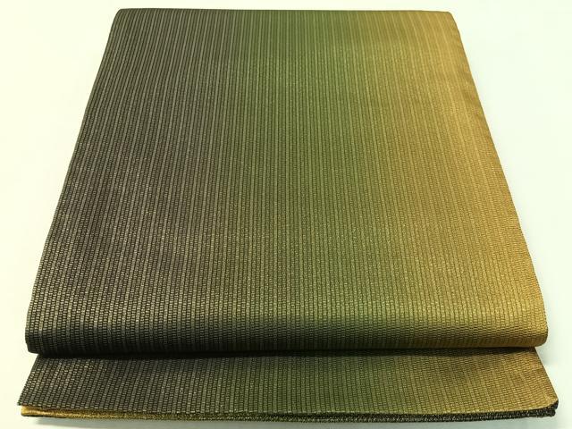 平和屋着物●両面　全通柄袋帯　霞文　金糸　正絹　逸品　CABI4375vp