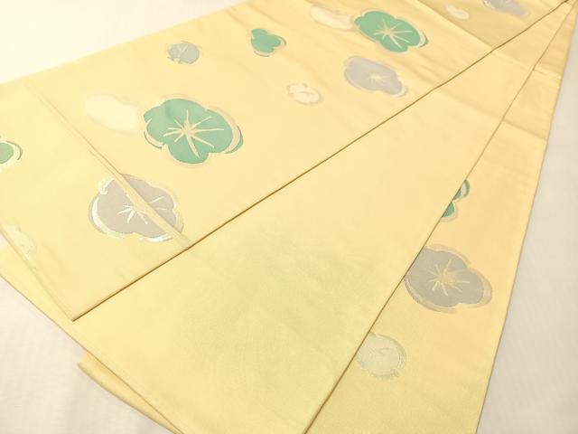 平和屋着物●西陣　川島織物　六通柄　本袋帯　梅花文　銀糸　正絹　逸品　CABI4387vp
