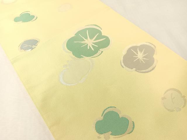 平和屋着物●西陣　川島織物　六通柄　本袋帯　梅花文　銀糸　正絹　逸品　CABI4387vp