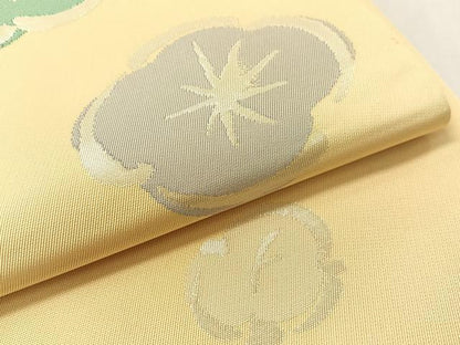 平和屋着物●西陣　川島織物　六通柄　本袋帯　梅花文　銀糸　正絹　逸品　CABI4387vp