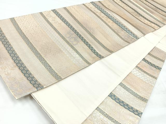 平和屋着物◎六通柄袋帯　古代名物裂　金銀糸　正絹　逸品　CABI4414nb