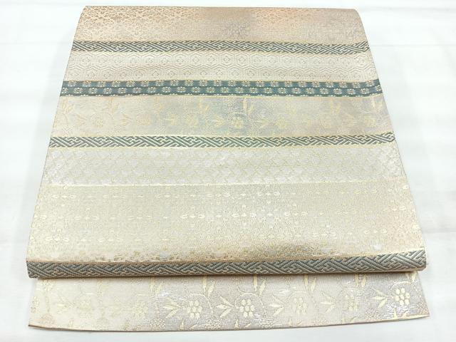 平和屋着物◎六通柄袋帯　古代名物裂　金銀糸　正絹　逸品　CABI4414nb