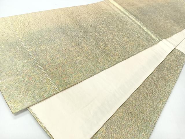 平和屋着物◎六通柄袋帯　絞り　霞文　金糸　正絹　逸品　CABI4420nb