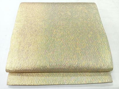 平和屋着物◎六通柄袋帯　絞り　霞文　金糸　正絹　逸品　CABI4420nb