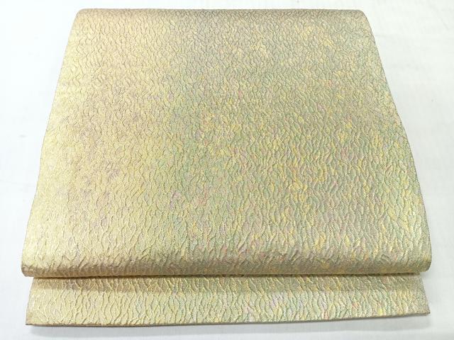 平和屋着物◎六通柄袋帯　絞り　霞文　金糸　正絹　逸品　CABI4420nb