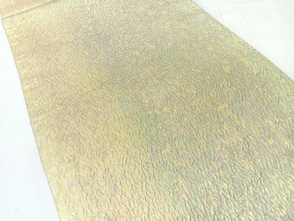 平和屋着物◎六通柄袋帯　絞り　霞文　金糸　正絹　逸品　CABI4420nb