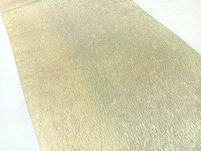 平和屋着物◎六通柄袋帯　絞り　霞文　金糸　正絹　逸品　CABI4420nb