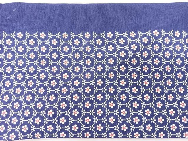 平和屋着物◎全通柄　九寸名古屋帯　型染め　亀甲花文　正絹　逸品　未使用　CABI4428nb