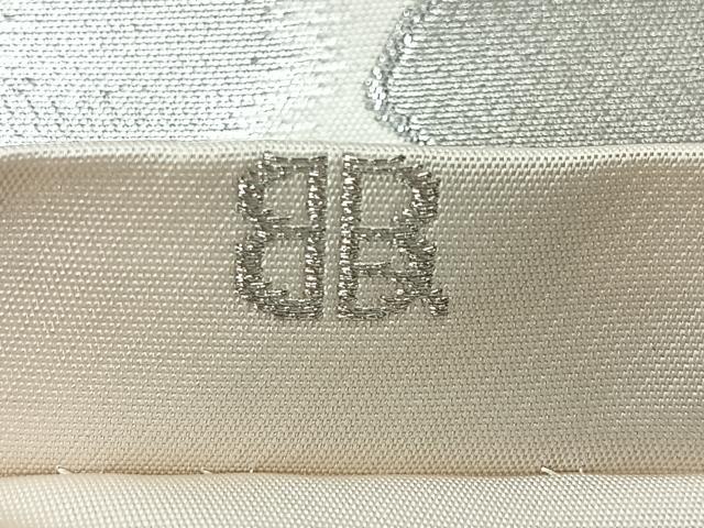 平和屋着物◎西陣　服部織物謹製　六通柄袋帯　流水風景文　プラチナ箔　本銀糸　正絹　逸品　CABI4438nb