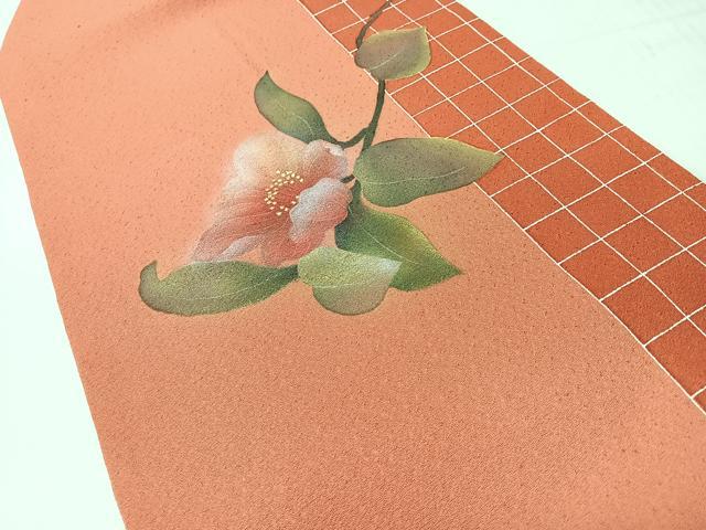 平和屋着物◎九寸名古屋帯　手描き　舞花文　金糸　正絹　逸品　CABI4444nb
