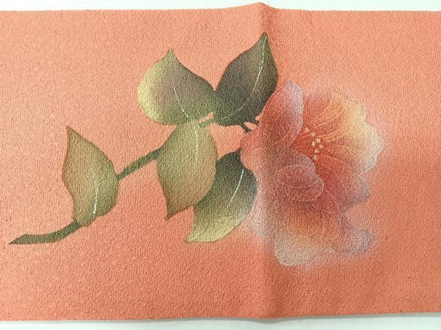 平和屋着物◎九寸名古屋帯　手描き　舞花文　金糸　正絹　逸品　CABI4444nb