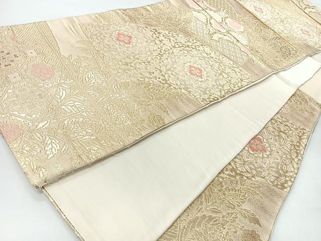 平和屋着物◎六通柄袋帯　唐織　地紙正倉院花文　金糸　正絹　逸品　CABI4458nb