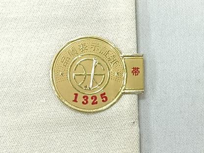 平和屋着物◎西陣　六通柄袋帯　草花文　金糸　証紙付き　正絹　逸品　CABI4463nb