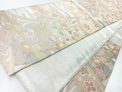 平和屋着物◎六通柄袋帯　花鳥文　金銀糸　正絹　逸品　CABI4470nb