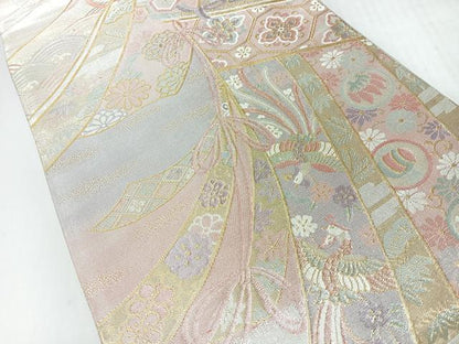 平和屋着物◎六通柄袋帯　花鳥文　金銀糸　正絹　逸品　CABI4470nb