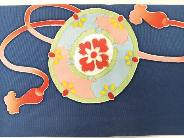 平和屋着物◎塩瀬　九寸名古屋帯　花つづみ　金彩　正絹　逸品　CABI4477nb