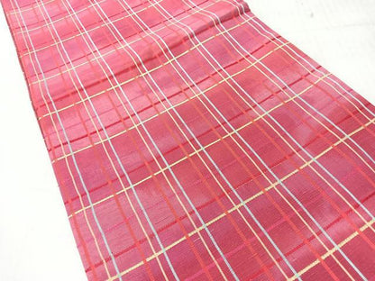 平和屋着物◎全通柄　京袋帯　紬地　吉野間道　正絹　逸品　CABI4478nb