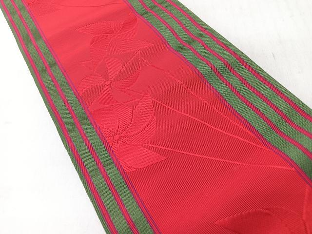 平和屋着物◎本場筑前博多織　半幅帯　風車　正絹　逸品　未使用　CABI4516nb