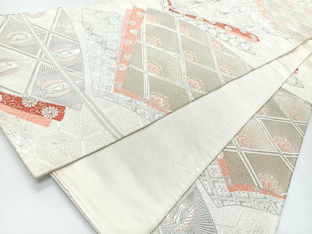 平和屋着物◎六通柄袋帯　唐織　地紙花鳥文　金銀糸　正絹　逸品　CABI4540nb