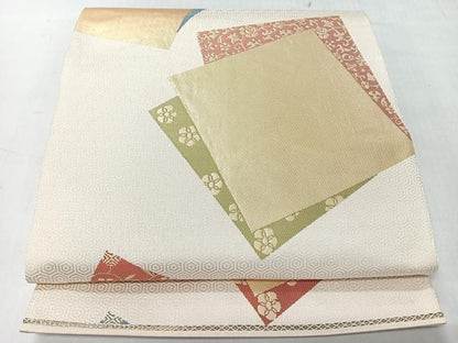 平和屋着物◎六通柄袋帯　名物裂　金糸　正絹　逸品　CABI4545nb