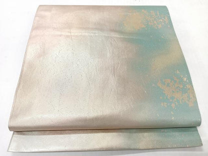 平和屋着物◎六通柄袋帯　霞文　金彩　引箔　正絹　逸品　CABI4575nb