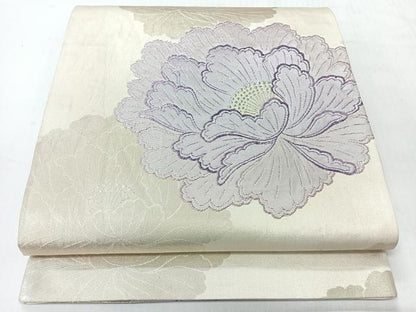 平和屋着物◎六通柄袋帯　舞花文　銀糸　やまとオリジナル　正絹　逸品　CABI4607nb