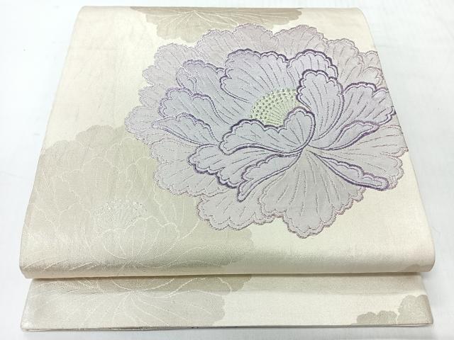 平和屋着物◎六通柄袋帯　舞花文　銀糸　やまとオリジナル　正絹　逸品　CABI4607nb