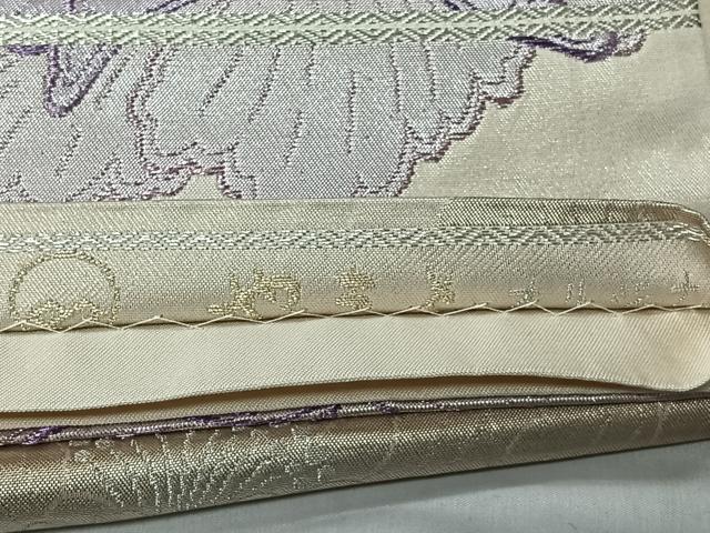 平和屋着物◎六通柄袋帯　舞花文　銀糸　やまとオリジナル　正絹　逸品　CABI4607nb