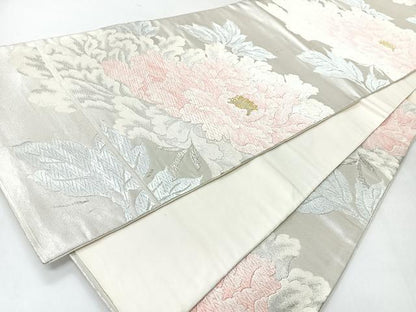 平和屋着物◎六通柄袋帯　唐織　舞花文　金銀糸　正絹　逸品　CABI4612nb
