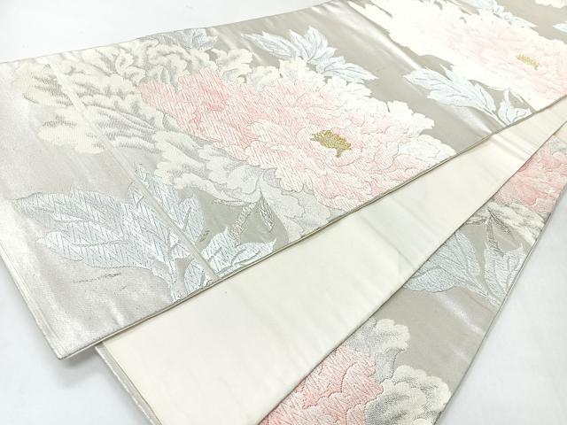 平和屋着物◎六通柄袋帯　唐織　舞花文　金銀糸　正絹　逸品　CABI4612nb